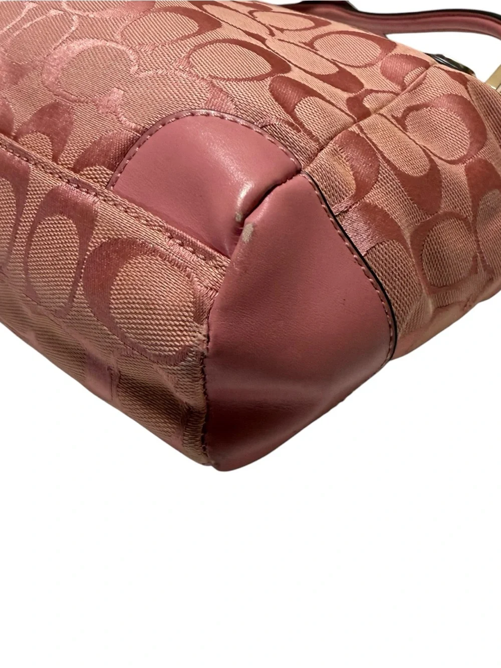 Coach pink signature canvas bag